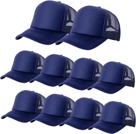 10 Pack of Blank Trucker Hat Bulk Mesh Cap Men and Women Baseball Cap DIY Graffiti Hot Stamping Duck Tongue Cap