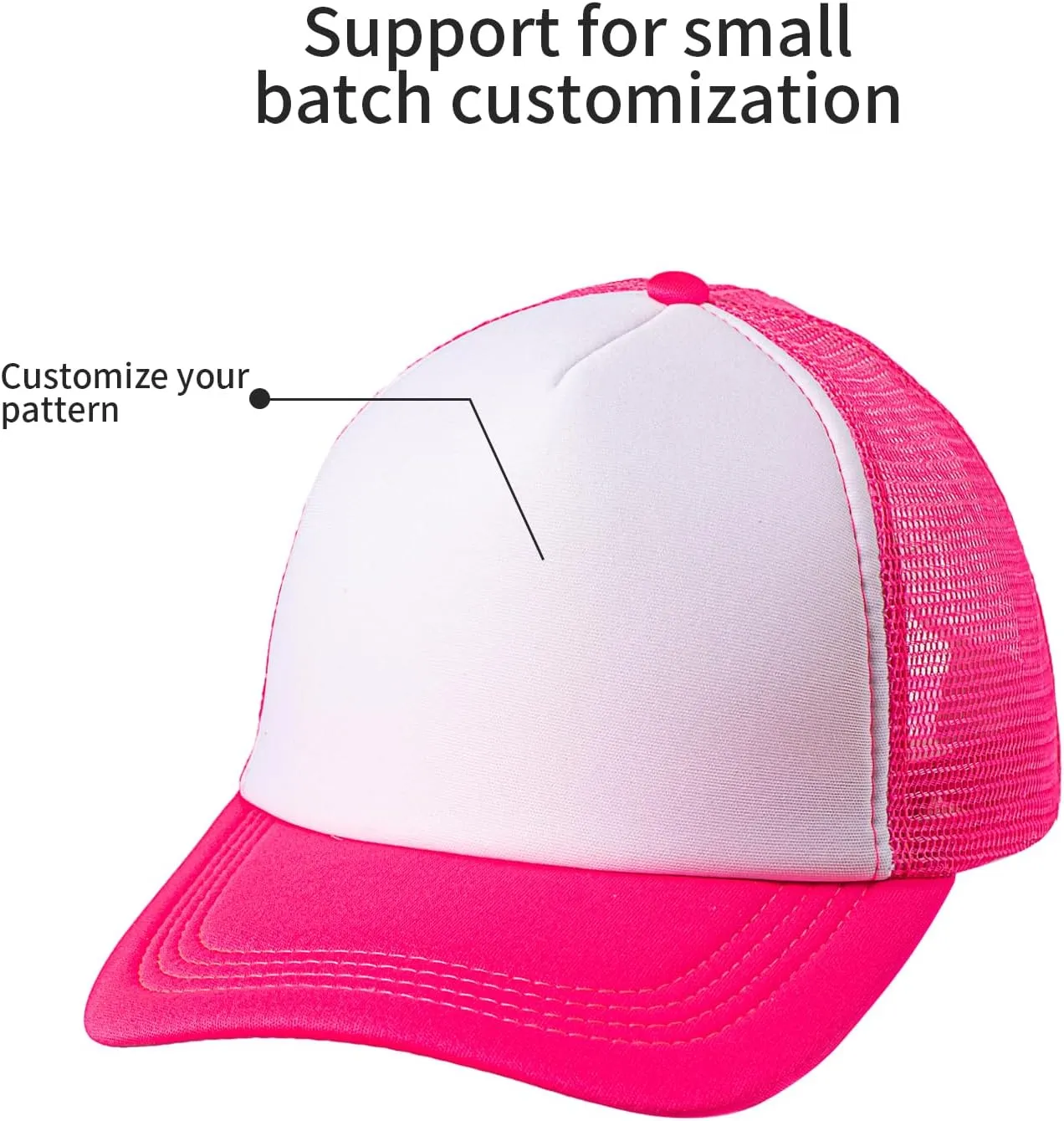 10 Pack of Blank Trucker Hat Bulk Mesh Cap Men and Women Baseball Cap DIY Graffiti Hot Stamping Duck Tongue Cap