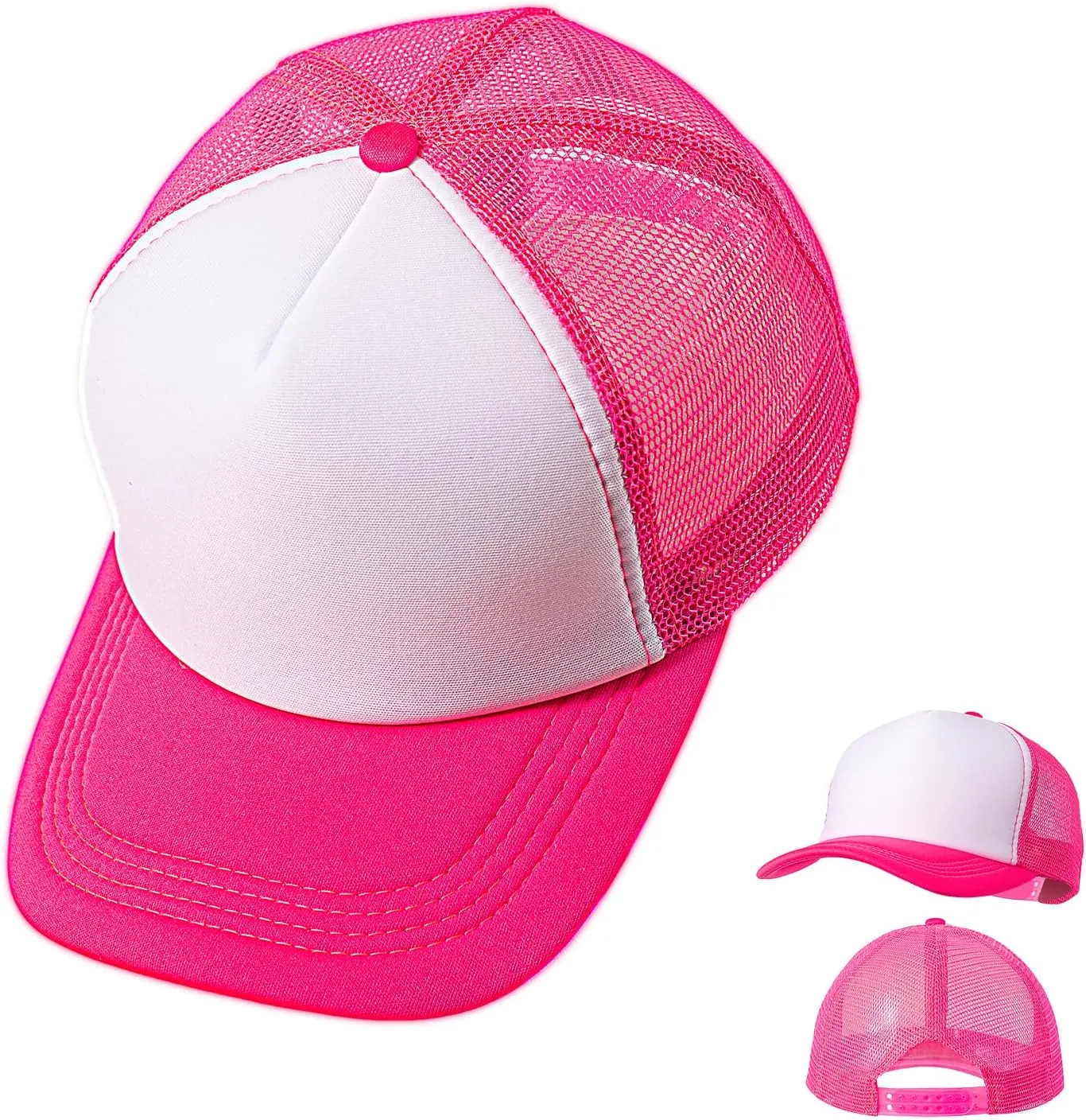 10 Pack of Blank Trucker Hat Bulk Mesh Cap Men and Women Baseball Cap DIY Graffiti Hot Stamping Duck Tongue Cap