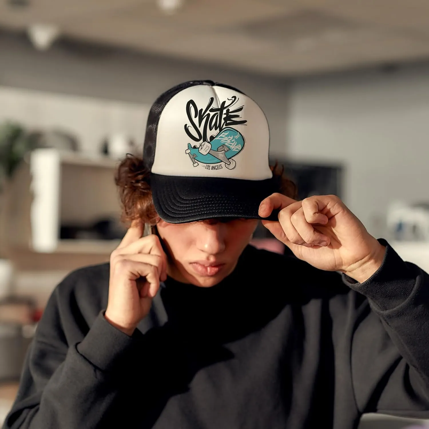10 Pack of Blank Trucker Hat Bulk Mesh Cap Men and Women Baseball Cap DIY Graffiti Hot Stamping Duck Tongue Cap