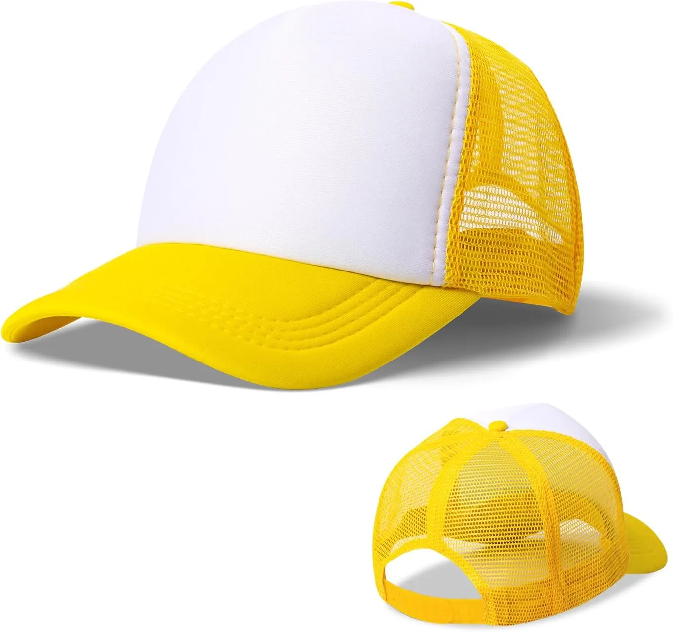 10 Pack of Blank Trucker Hat Bulk Mesh Cap Men and Women Baseball Cap DIY Graffiti Hot Stamping Duck Tongue Cap