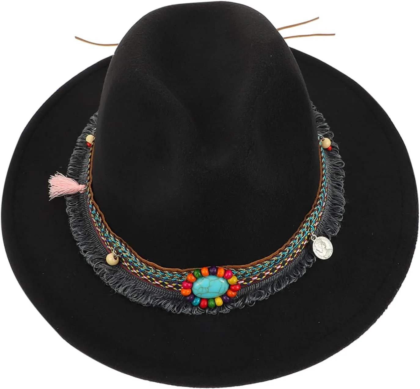1pc Retro Woolen Jazz Hat for Men & Women Classic Woolen Hat 56 for Jazz Events & Vintage Fashion Black