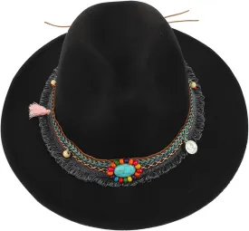 1pc Retro Woolen Jazz Hat for Men & Women Classic Woolen Hat 56 for Jazz Events & Vintage Fashion Black