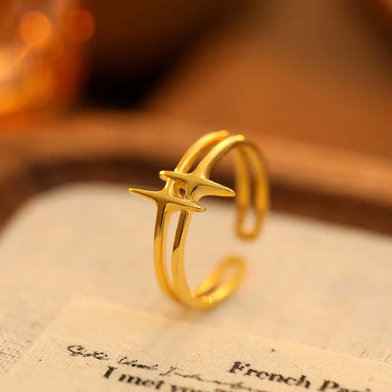 925 Silver Cosmic Star Ring