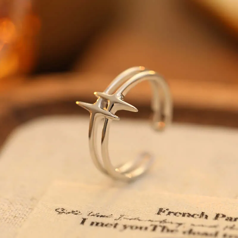 925 Silver Cosmic Star Ring
