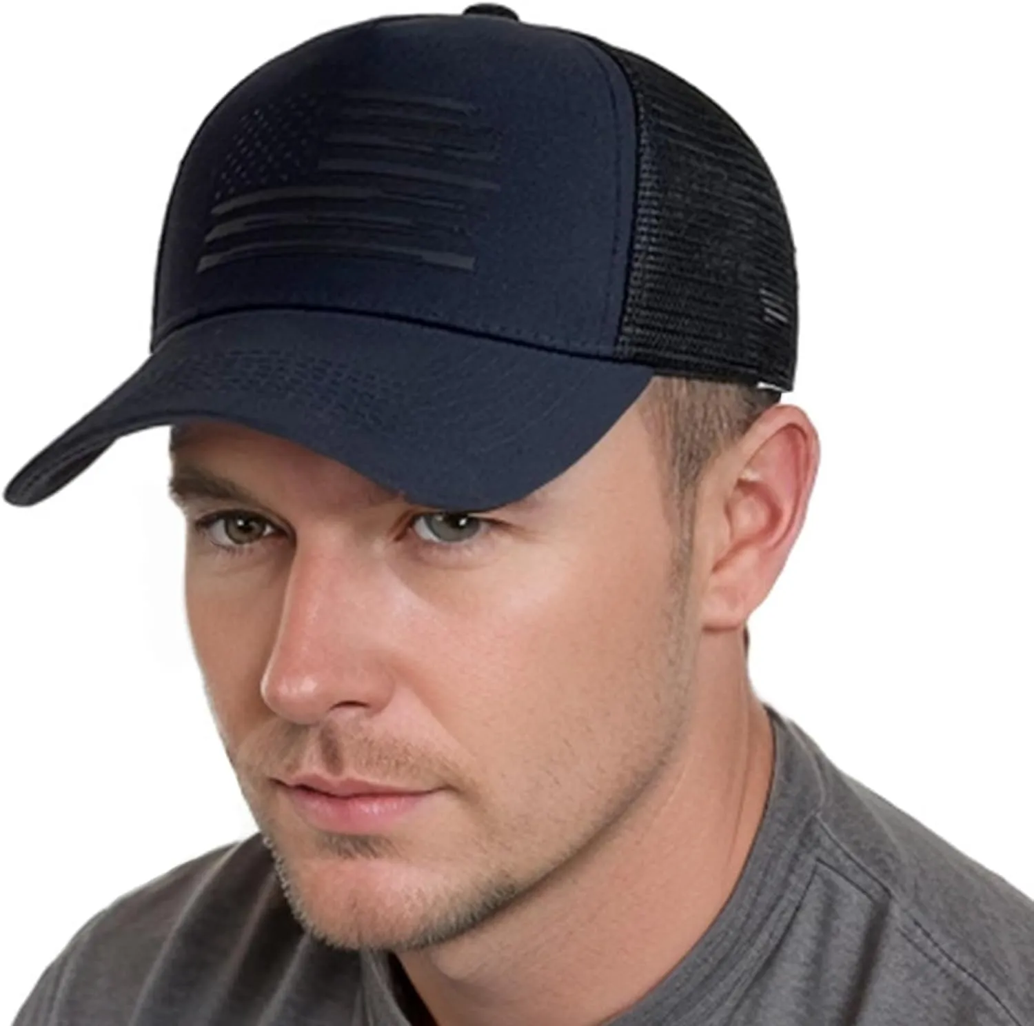 American Flag Trucker Hats, USA hat for Men and Women - Adjustale Baseball Cap, Outdoor Mesh Snap Back - for Daily Use