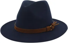 Autumn Fedora Hats for Men Women Foldable Floppy Travel Wide Brim Hat Brown Fedora Hats for Men Women