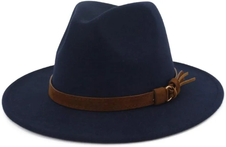 Autumn Fedora Hats for Men Women Foldable Floppy Travel Wide Brim Hat Brown Fedora Hats for Men Women