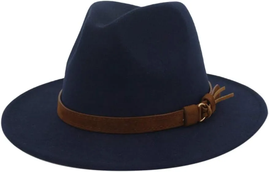 Autumn Fedora Hats for Men Women Foldable Floppy Travel Wide Brim Hat Brown Fedora Hats for Men Women