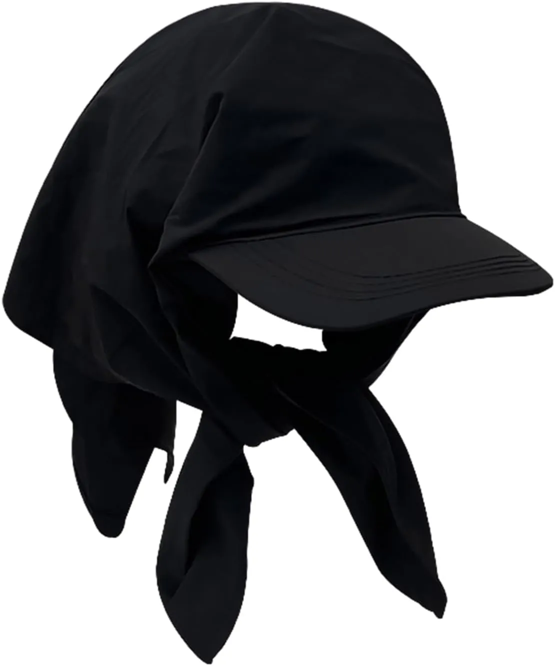 Baseball Adult Bandana Baseball Spring Summer Casual Sport for Woman Men Outdoor Visor Hat with Adjust Headscarf Black