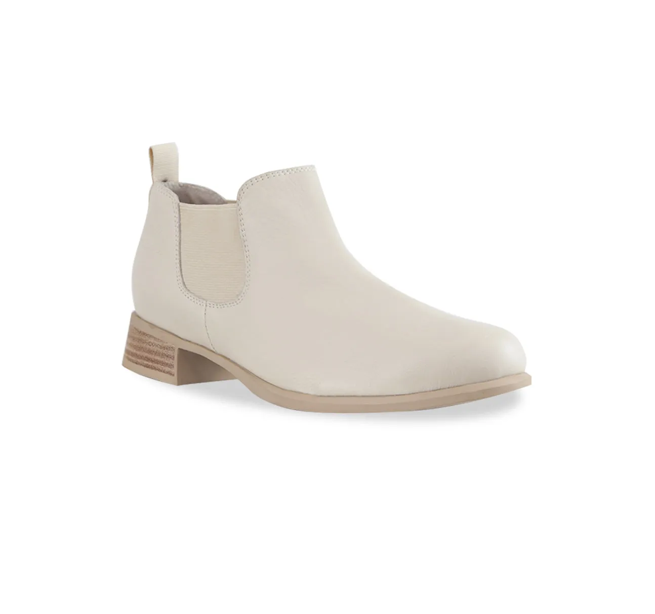 BEDFORD-CREAM TUMBLED LEATHER