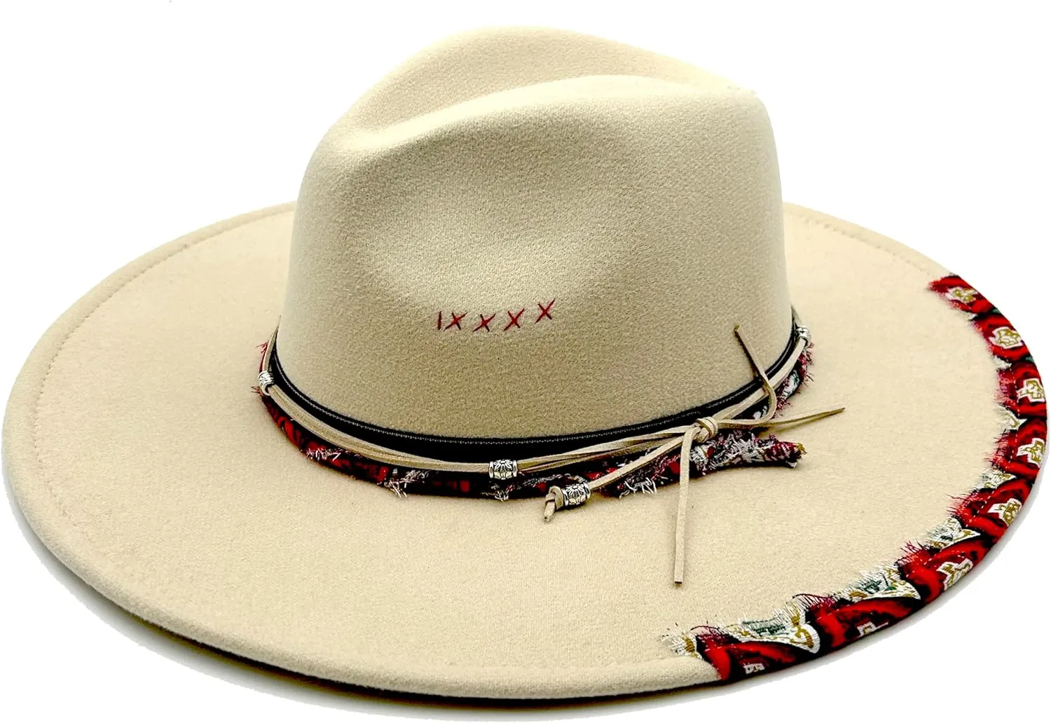 Big Wide Brim Fedora Hat for Women Man Felt Panama Hat with Band Western Outdoor hat
