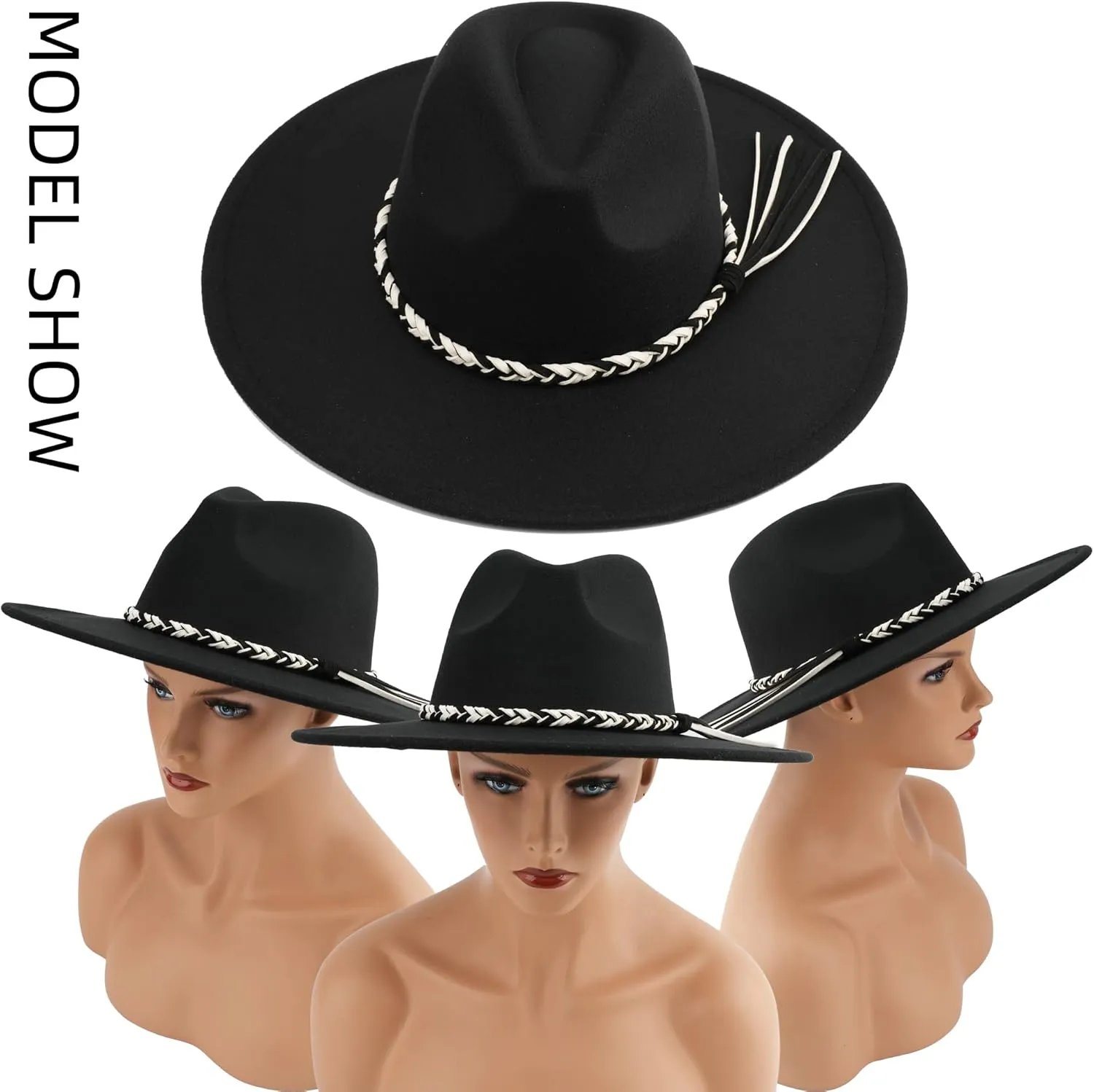 Big Wide Brim Women Fedora Hat