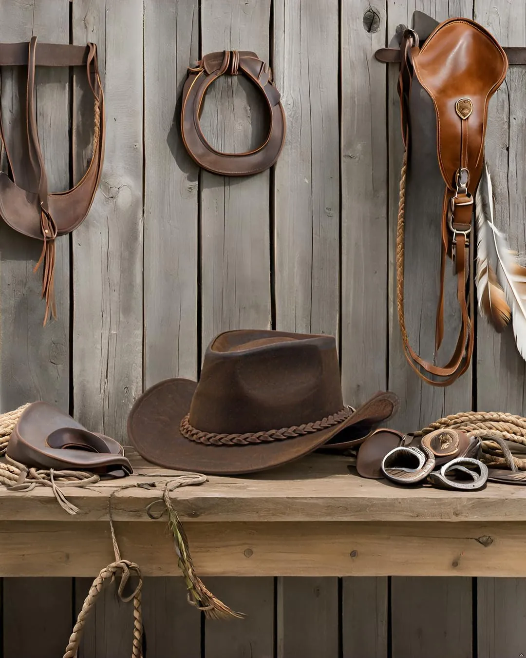 Block Grain Leather Cowboy Hat for Men Women Shape able into Out Back hat Durable Leather Hats for Men | Western hat