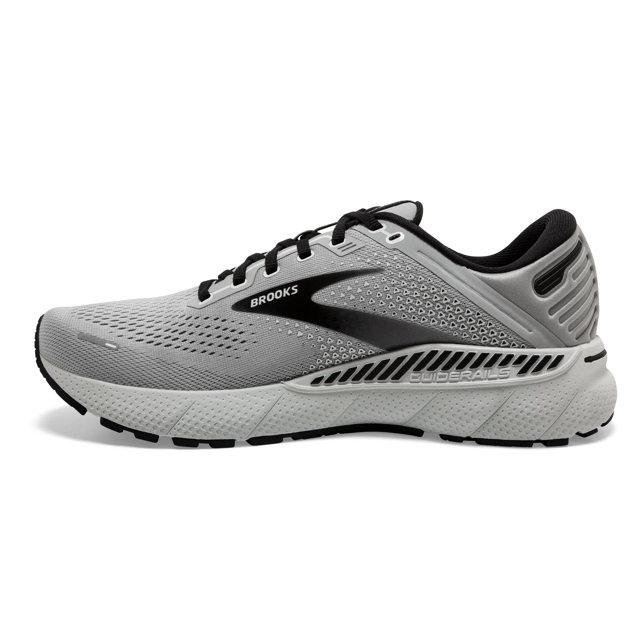 Mens Brooks Adrenaline GTS 22 Running Shoes with Alloy/Grey/Black Cushion Support