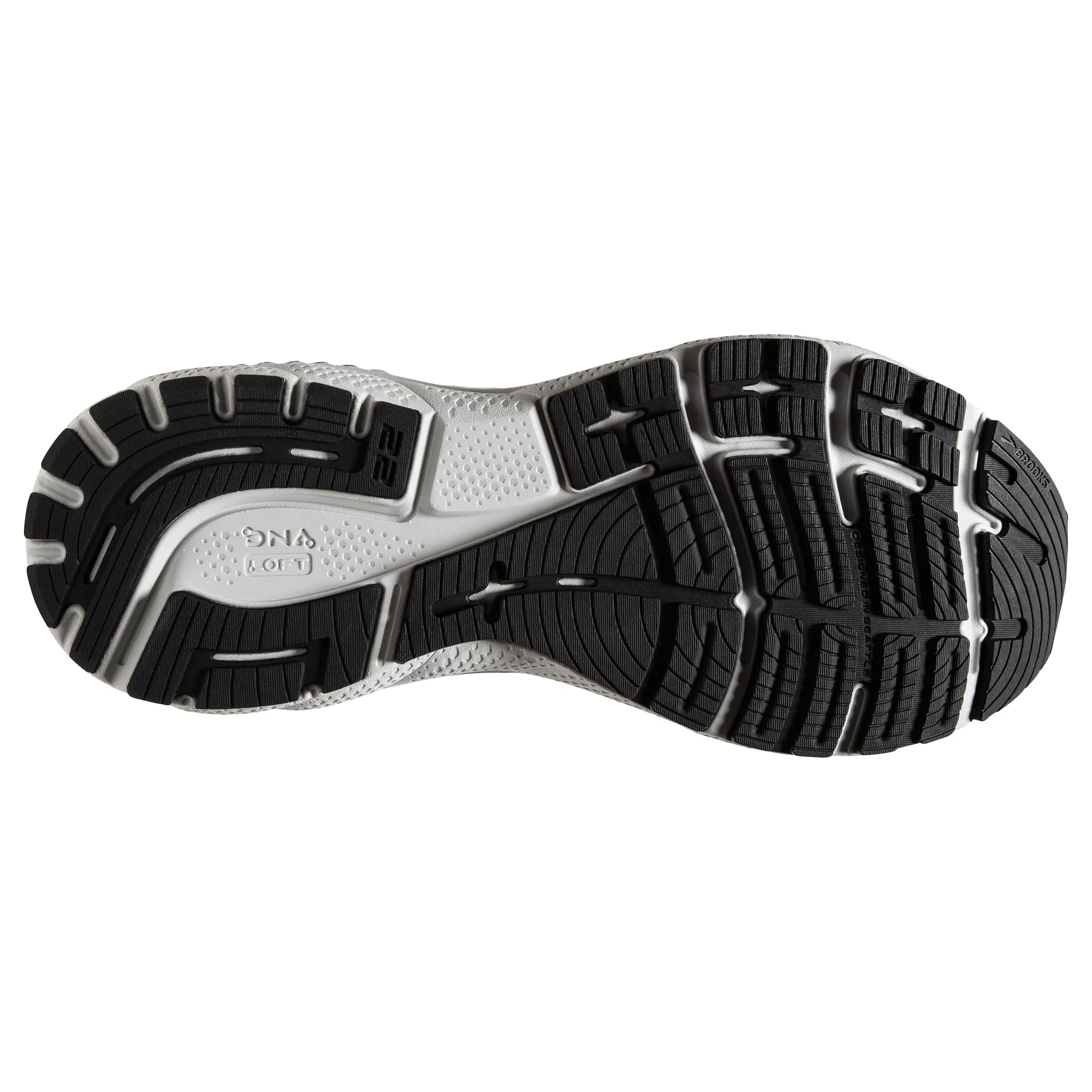 Mens Brooks Adrenaline GTS 22 Running Shoes with Alloy/Grey/Black Cushion Support