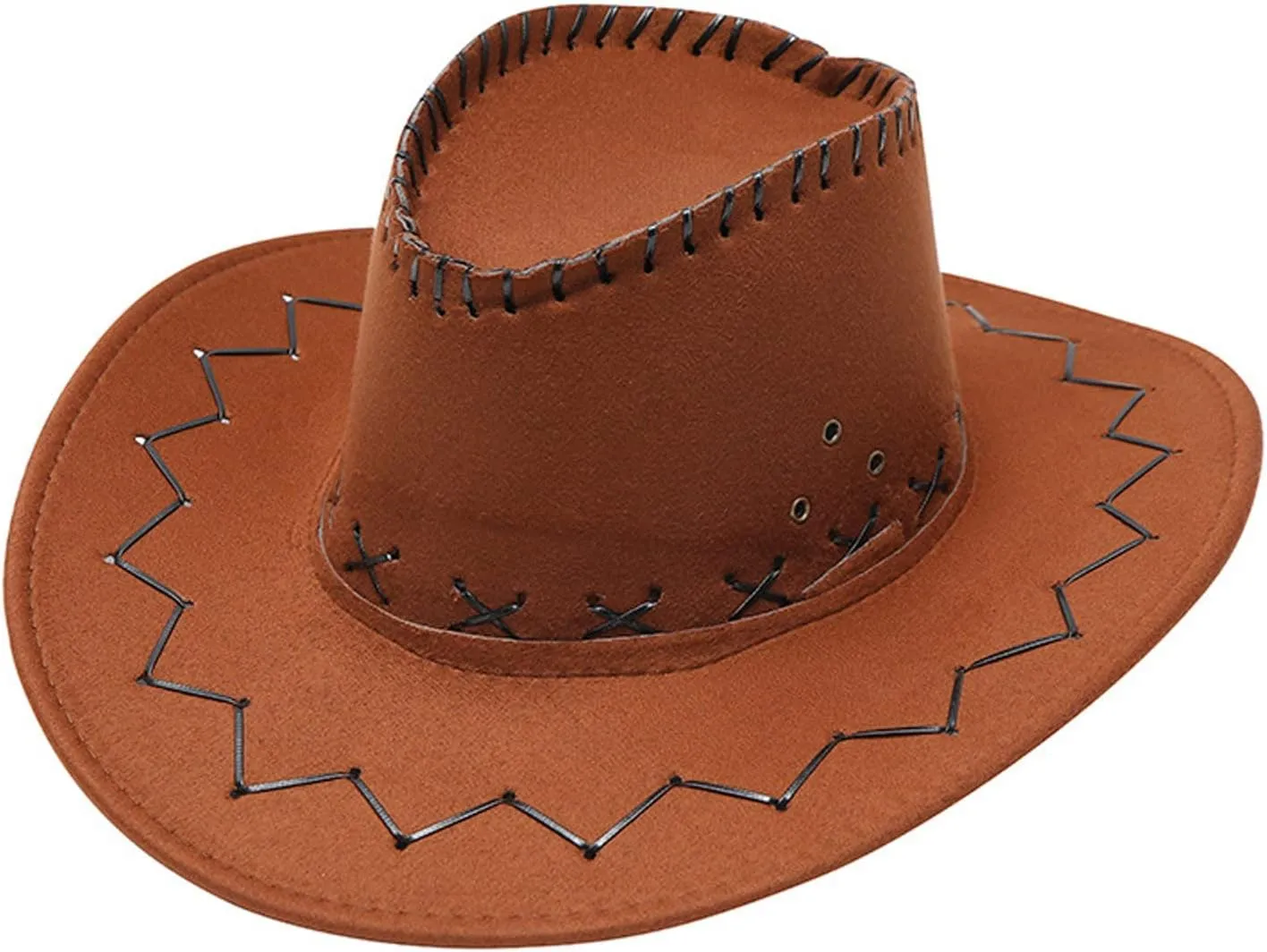 Classic Straw Western Cowboy Hat for Women and Men Wide Brim Roll Up Fedora Hat Felt Cowboy Cowgirl Hat Fit