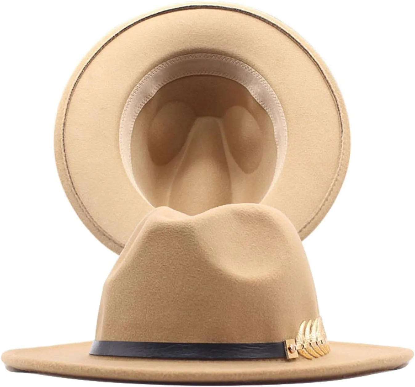 Classic Western Retro Felt Cowboy Cowgirl Hat for Women Men Cowboy Hat with Wide Brim Belt Clothes Accessory for Adults