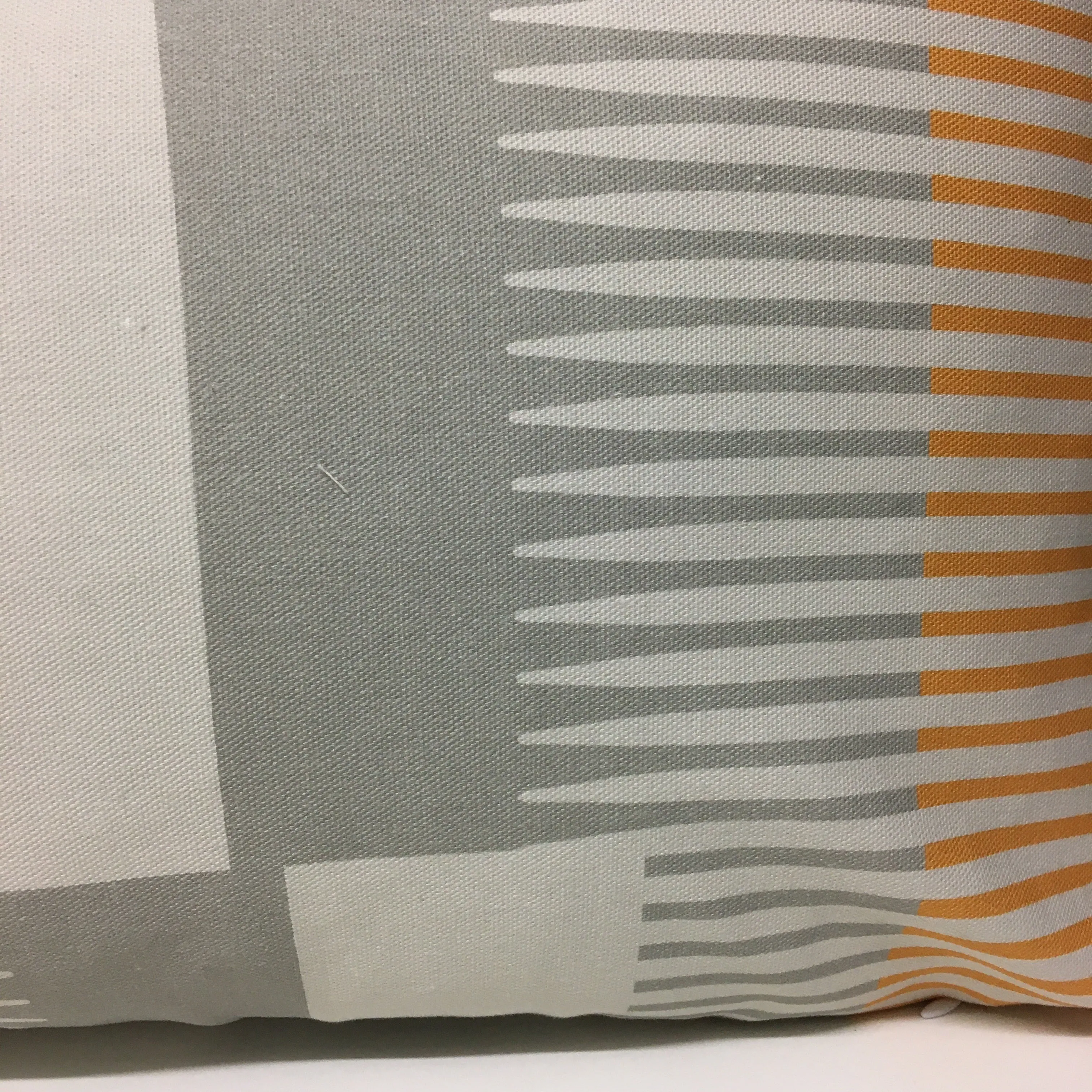 Combed Stripe Cushion - Grey, Yellow   Black