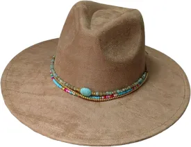 Decal Suede 9.5Cm Wide Brim Fedora Hat Men's and Women's Autumn/Winter Jazz Hat