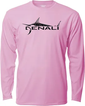 Denali Men's Marlin Logo Tournament Teaser UPF 50  Long Sleeve T-Shirt, UV Protection, Quick Dry Fisherman's Shirt