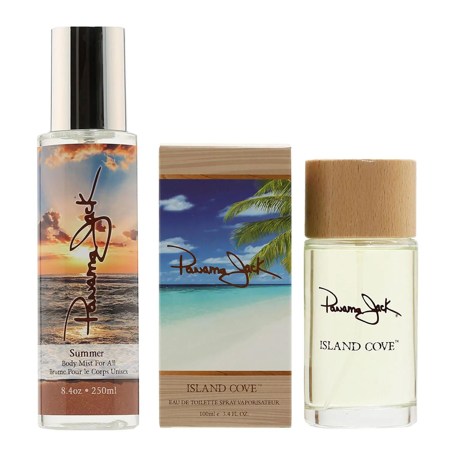 DUO PANAMA JACK ISLAND (ISLAND COVE 3.4 OZ SPRAY/ SUMMER 8.4 OZ BODY MIST) (UNISEX) DUO