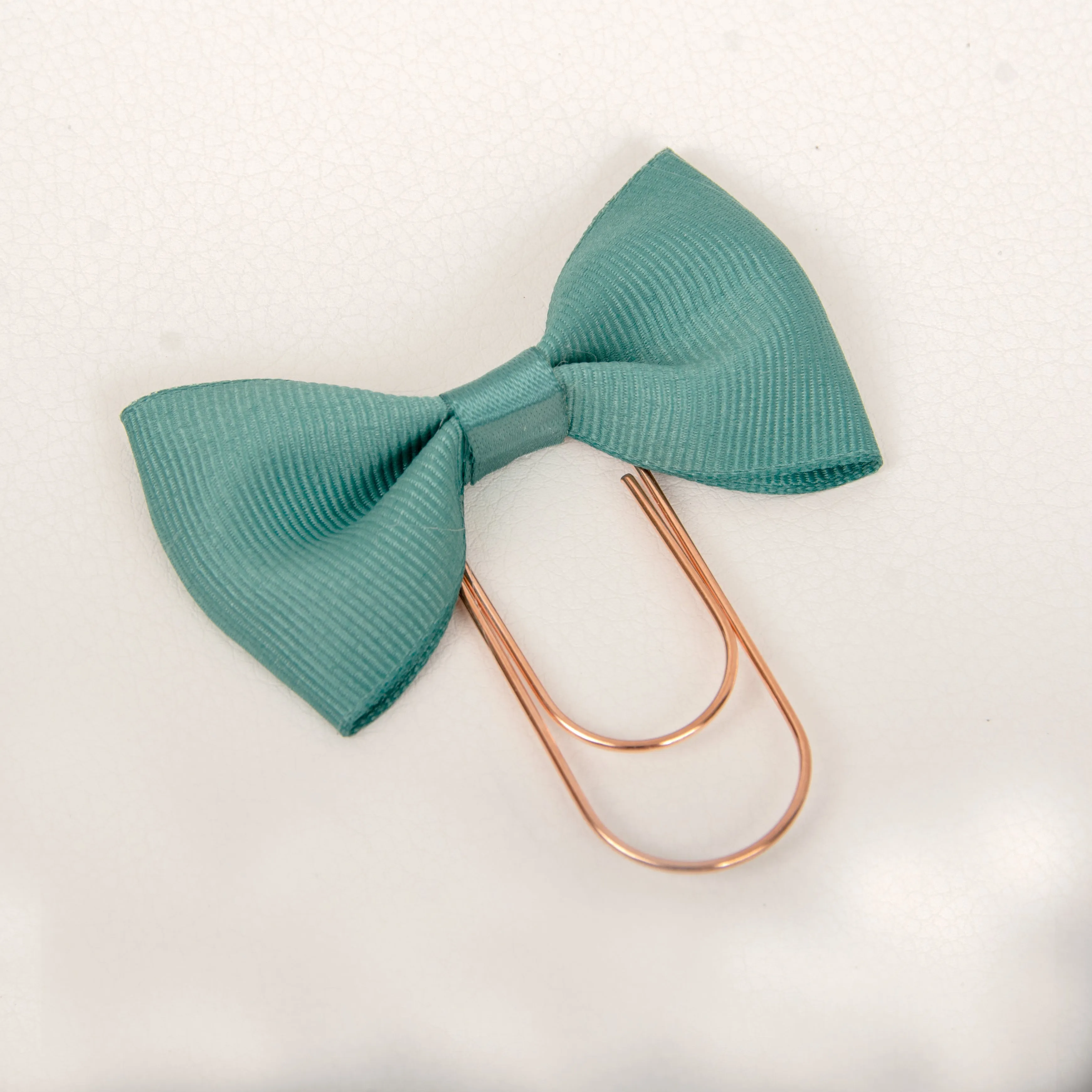Eucalyptus Green Bow Wide Planner Clip - Bookmark in Silver, Gold or Rose Gold