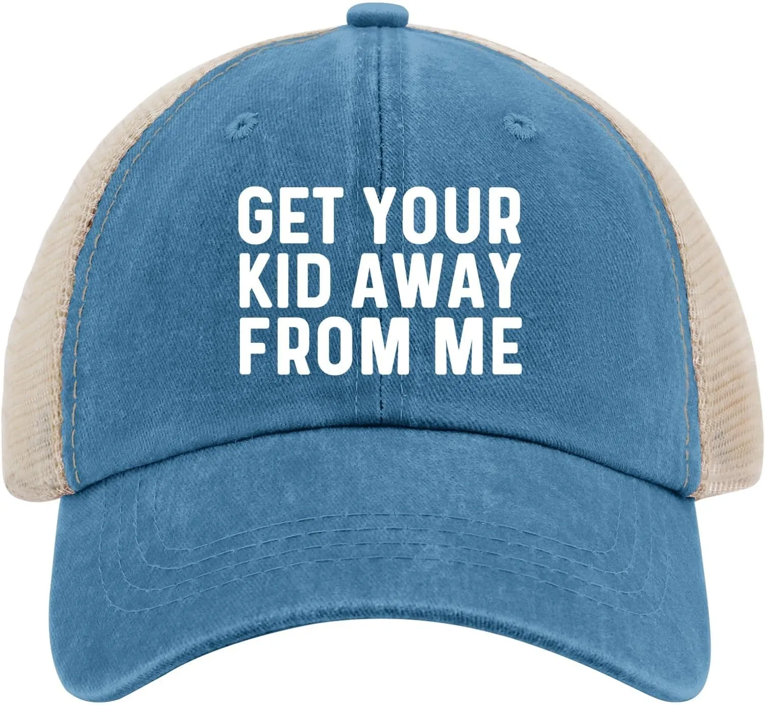 GET Your Kid AWAYS from ME Trucker Hat Men Vintage Mesh Cap for Summer