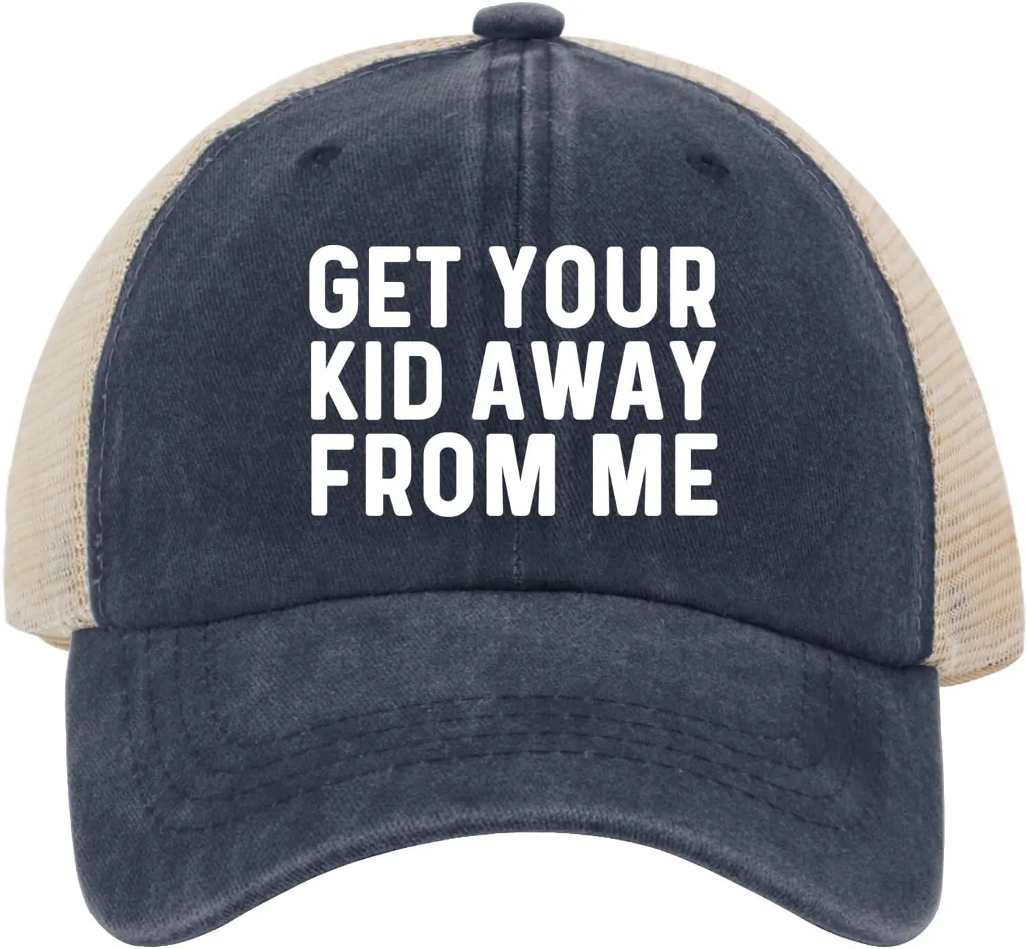 GET Your Kid AWAYS from ME Trucker Hat Men Vintage Mesh Cap for Summer