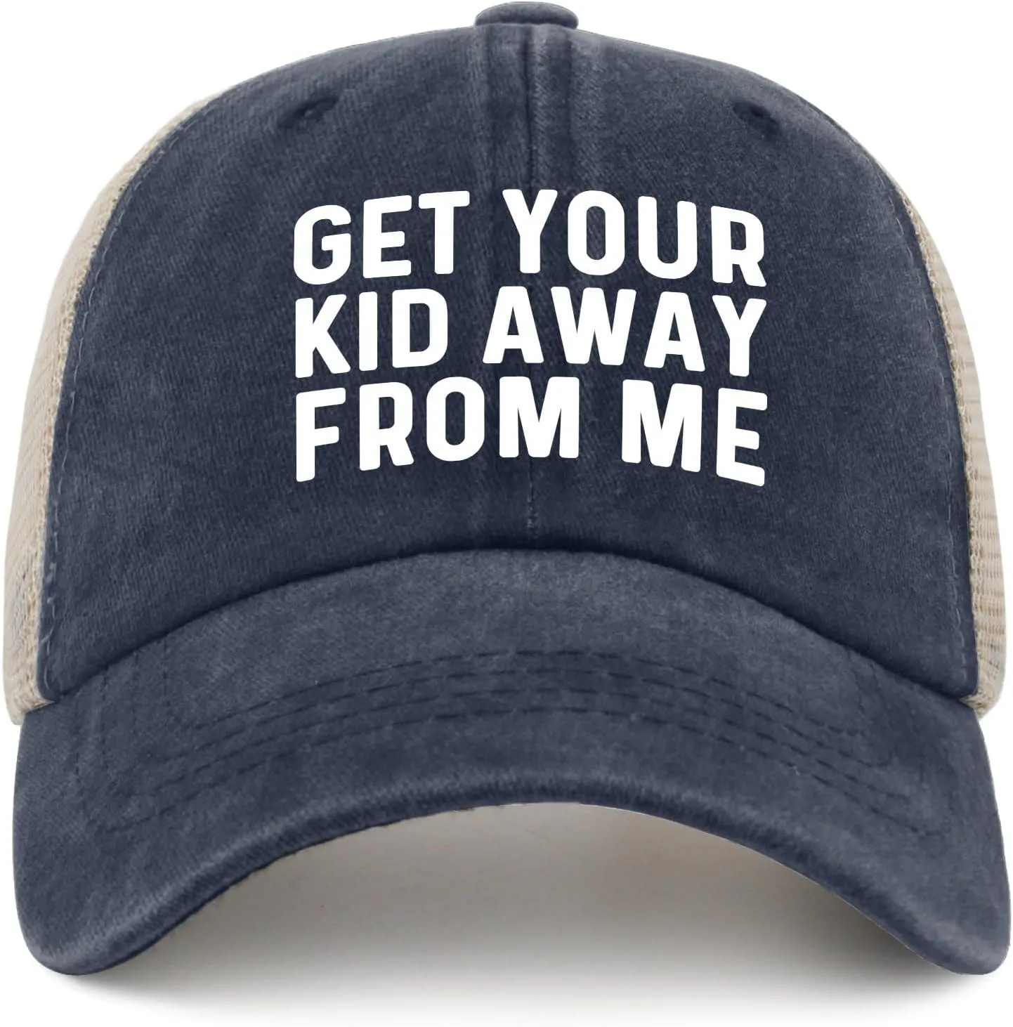 GET Your Kid AWAYS from ME Trucker Hat Men Vintage Mesh Cap for Summer