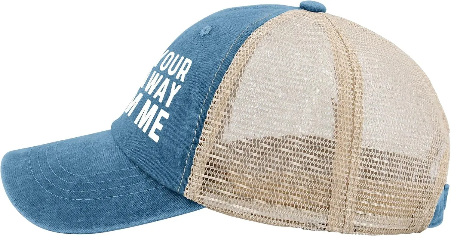 GET Your Kid AWAYS from ME Trucker Hat Men Vintage Mesh Cap for Summer