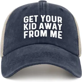 GET Your Kid AWAYS from ME Trucker Hat Men Vintage Mesh Cap for Summer