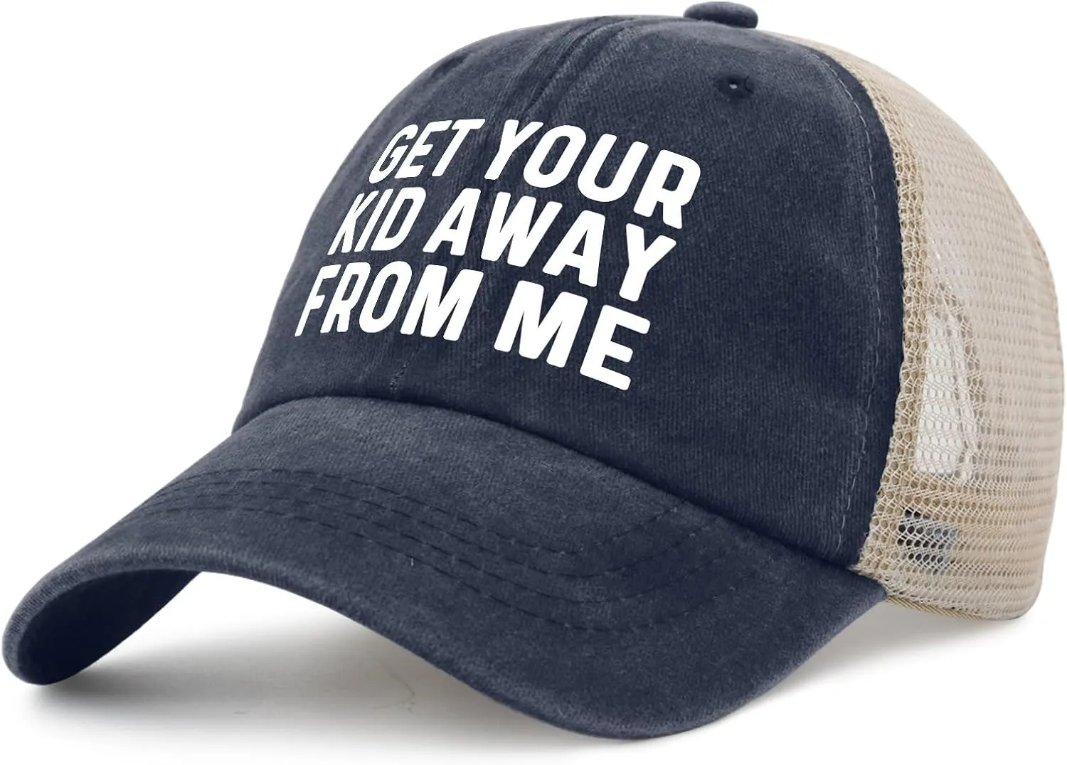 GET Your Kid AWAYS from ME Trucker Hat Men Vintage Mesh Cap for Summer