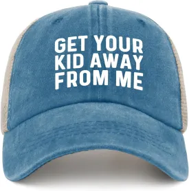 GET Your Kid AWAYS from ME Trucker Hat Men Vintage Mesh Cap for Summer