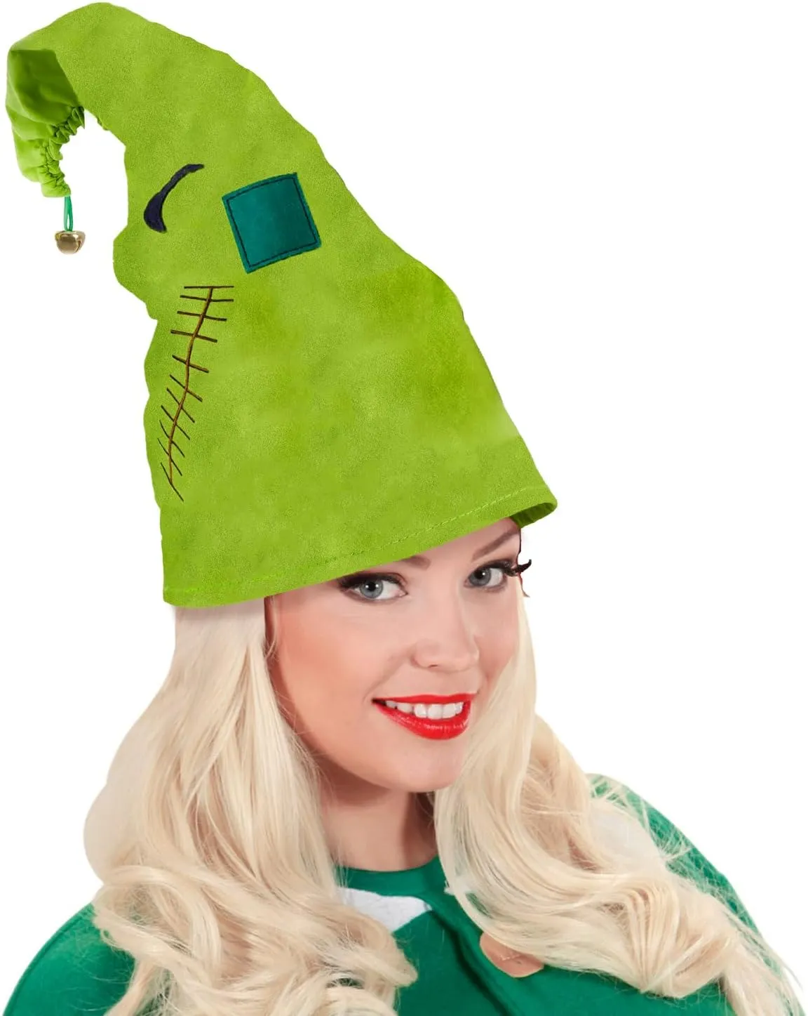 Green Elf Hat - Gnome Hat & Elf Head Costume for Christmas Party