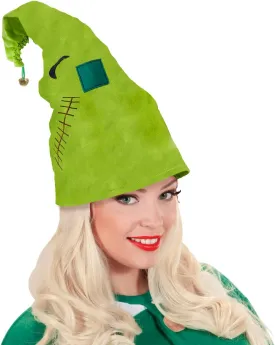 Green Elf Hat - Gnome Hat & Elf Head Costume for Christmas Party