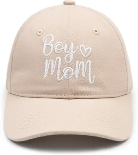 KOLWOVEN Boy Mom Embroidered Hat, Adjustable Cotton Baseball Cap for Proud Moms, Gift for Mothers Day or Everyday Wear