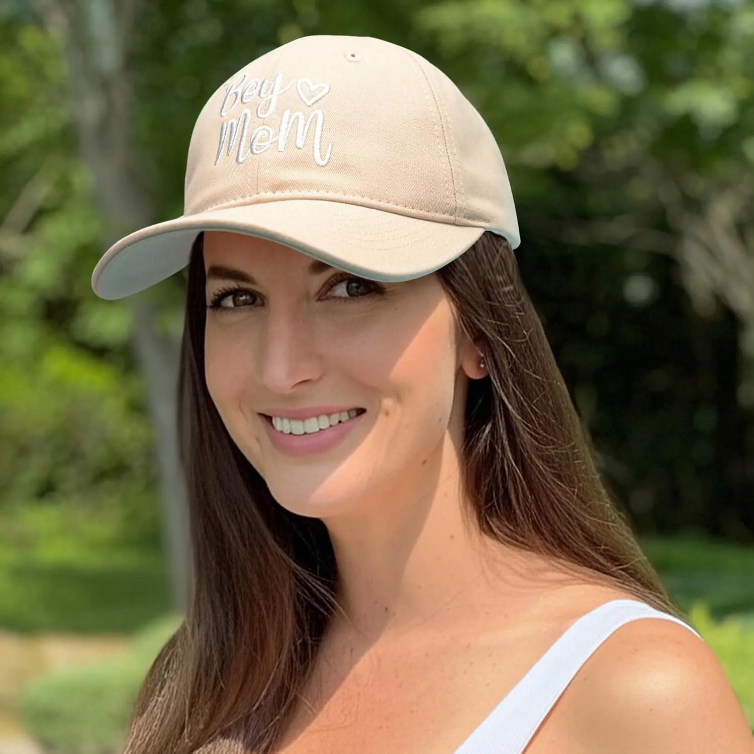KOLWOVEN Boy Mom Embroidered Hat, Adjustable Cotton Baseball Cap for Proud Moms, Gift for Mothers Day or Everyday Wear