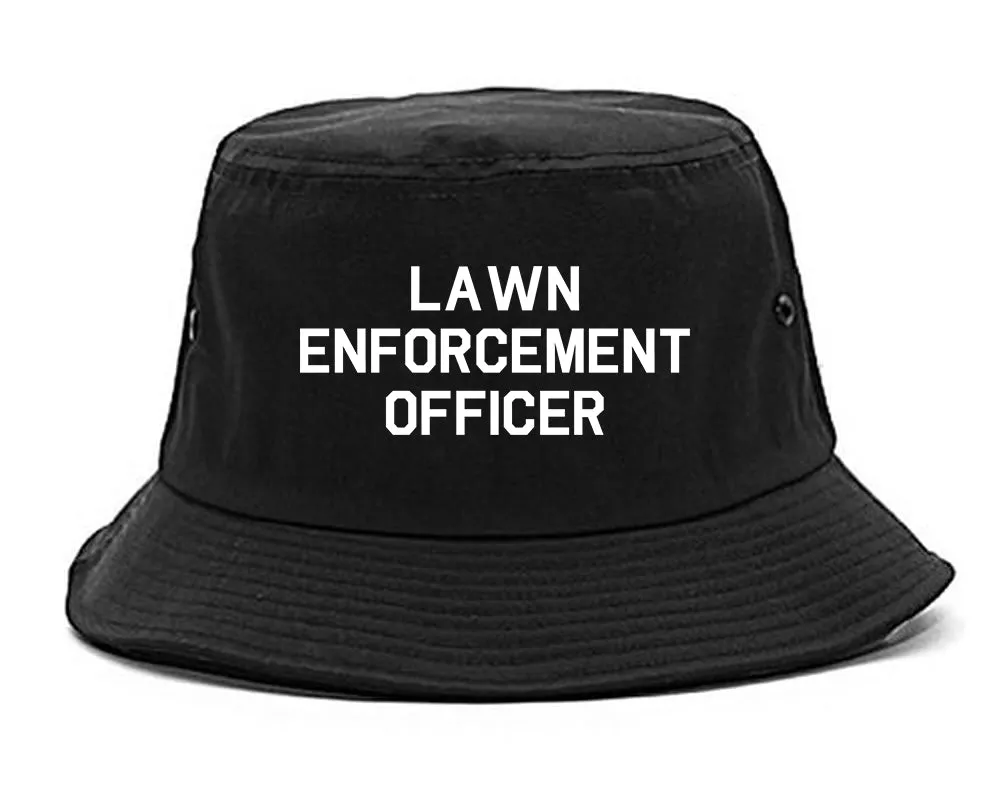 Lawn Enforcement Officer Funny Dad Grandpa Gift Mens Bucket Hat