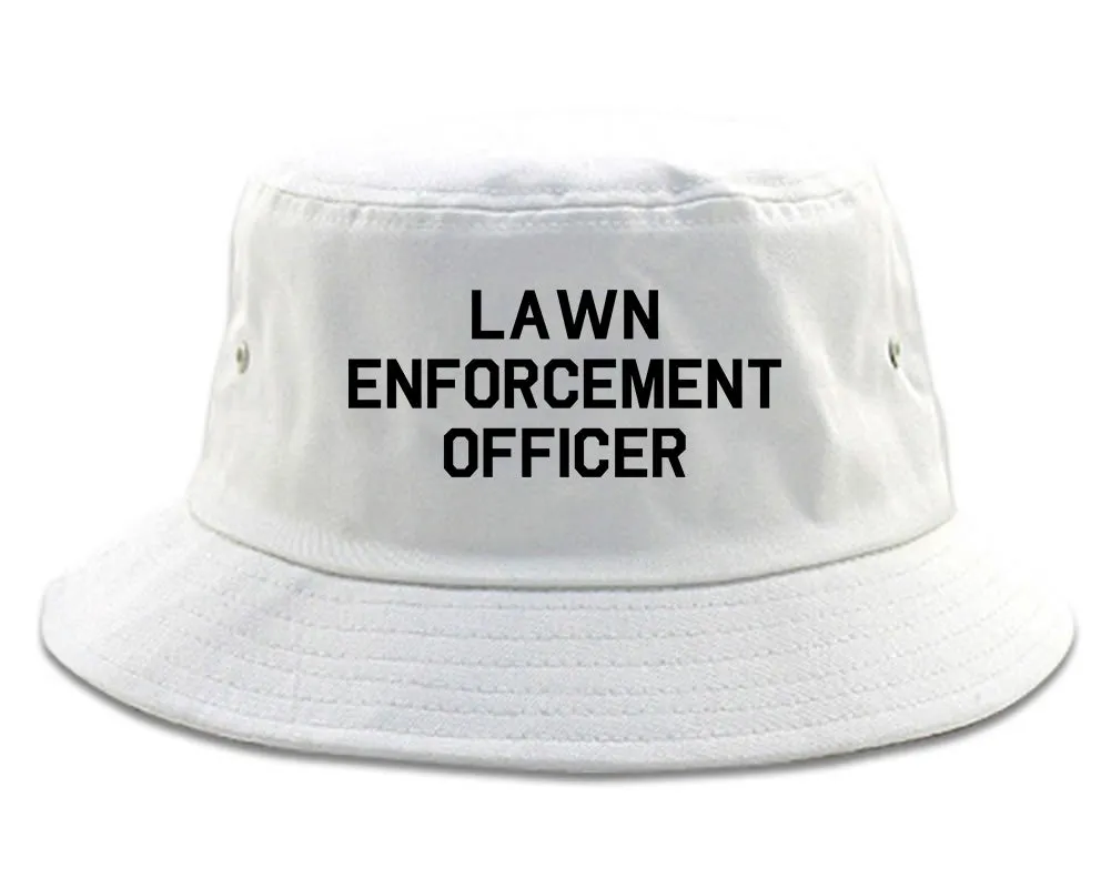 Lawn Enforcement Officer Funny Dad Grandpa Gift Mens Bucket Hat