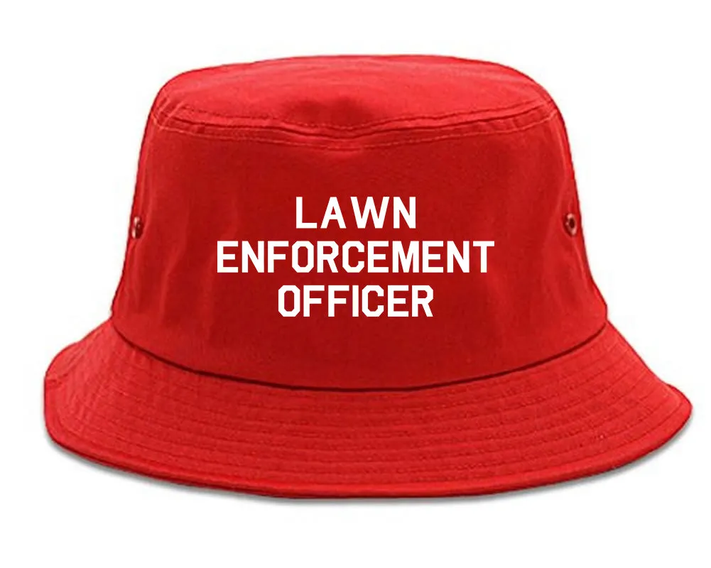 Lawn Enforcement Officer Funny Dad Grandpa Gift Mens Bucket Hat