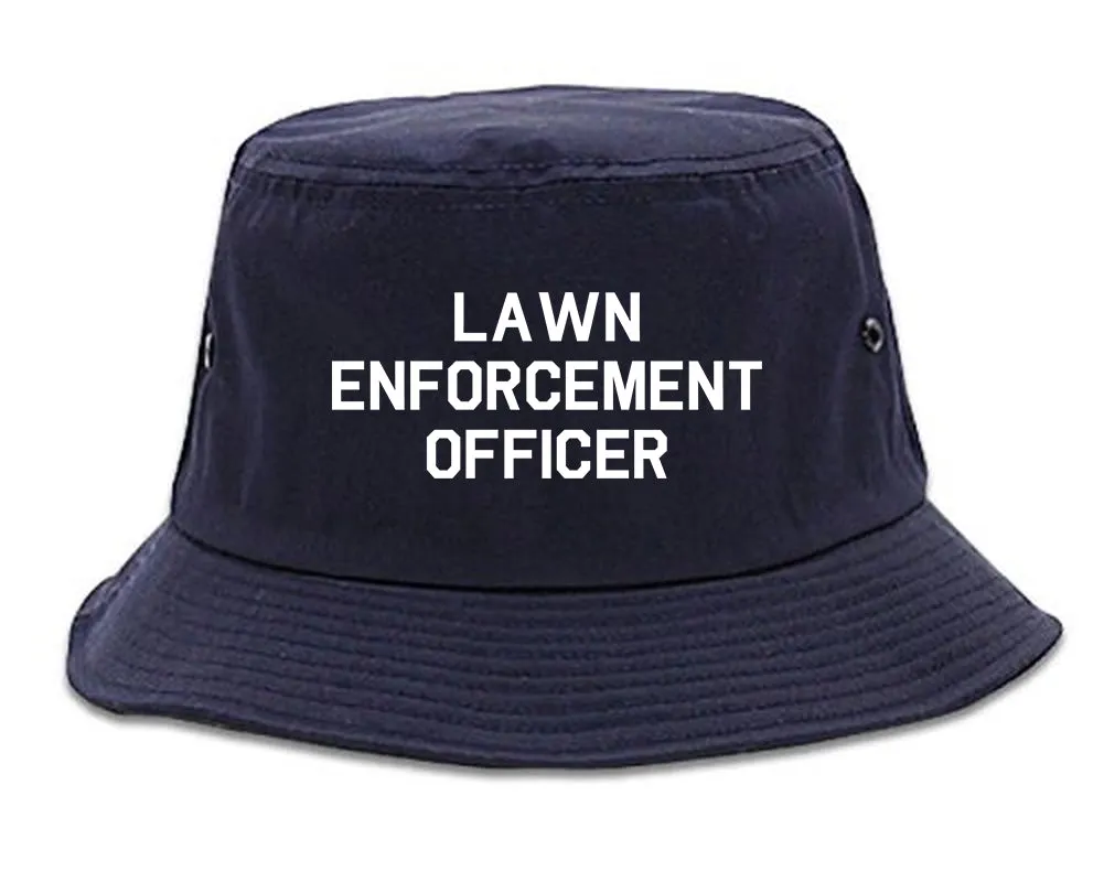 Lawn Enforcement Officer Funny Dad Grandpa Gift Mens Bucket Hat