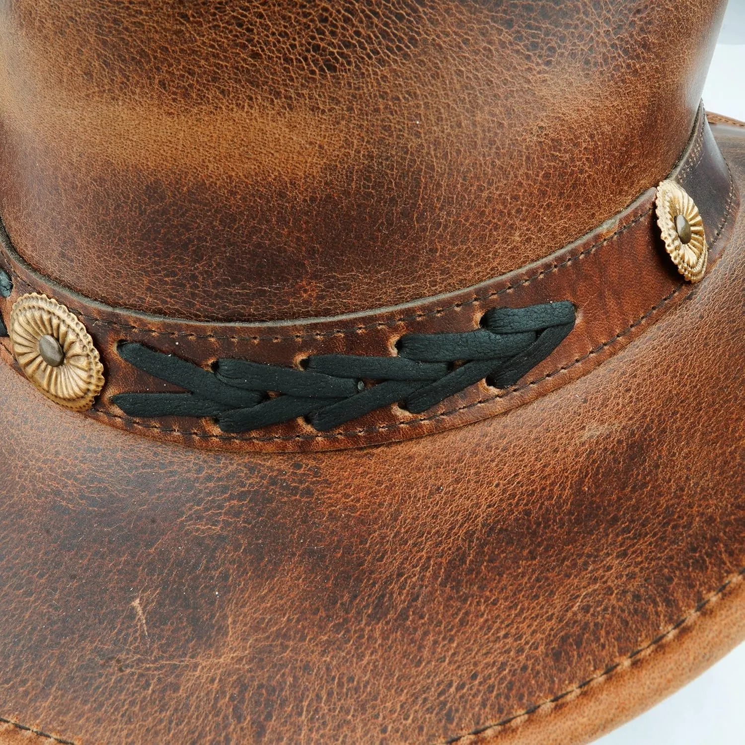 Leather Cowboy hat Shapeable into Outback hat, Australian Hats for Men & Women
