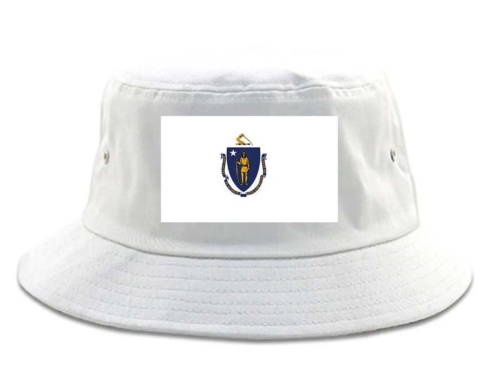 Massachusetts State Flag MA Chest Mens Bucket Hat