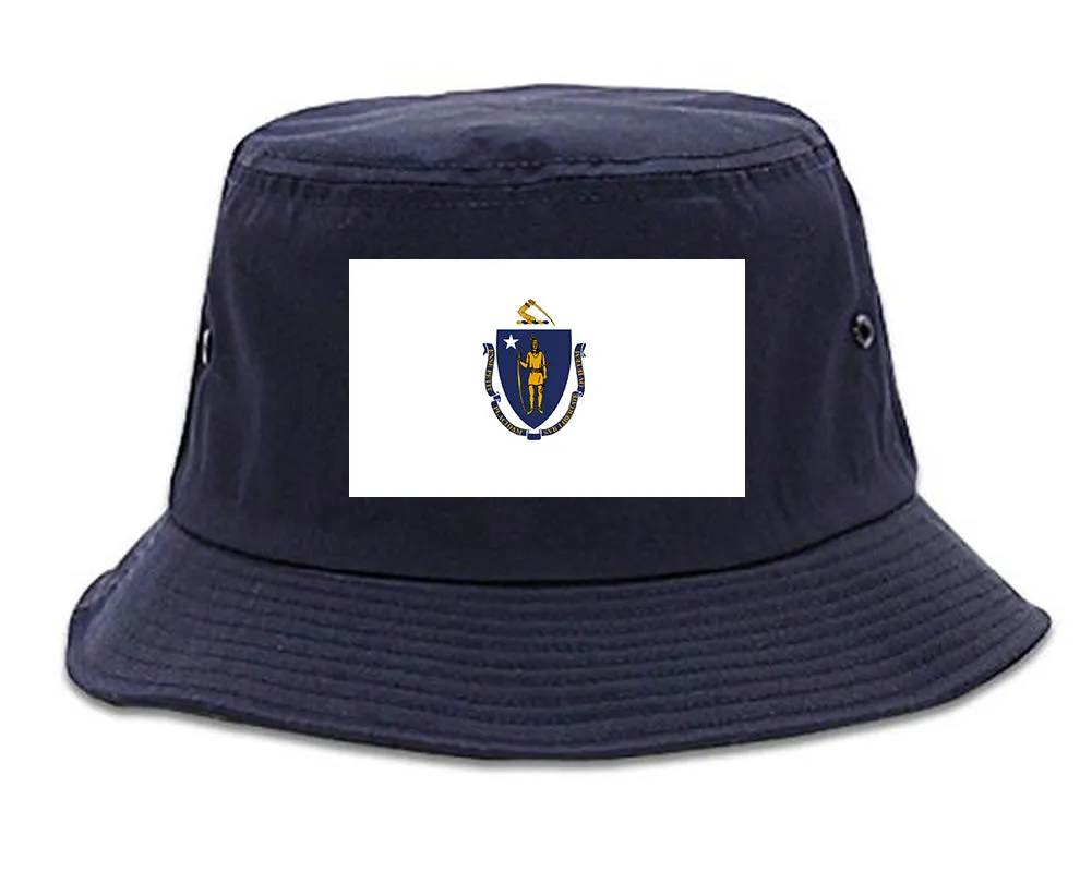 Massachusetts State Flag MA Chest Mens Bucket Hat