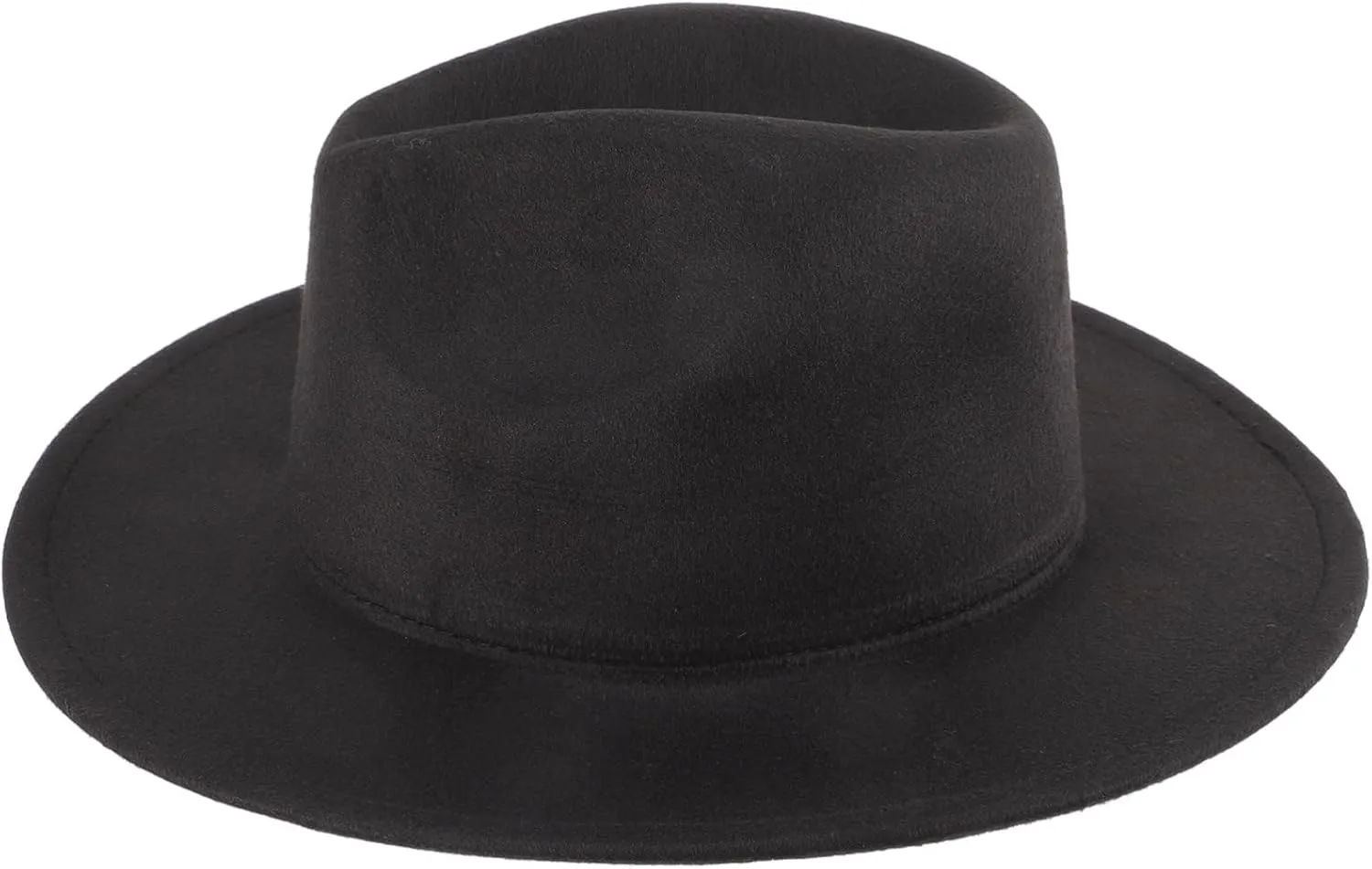 Men Wide Brim Jazz Hat Felt Costume Accessory for Parties Cosplay Breathable Design for Comfort Lightweight Elegant Style for Any Outfit Black