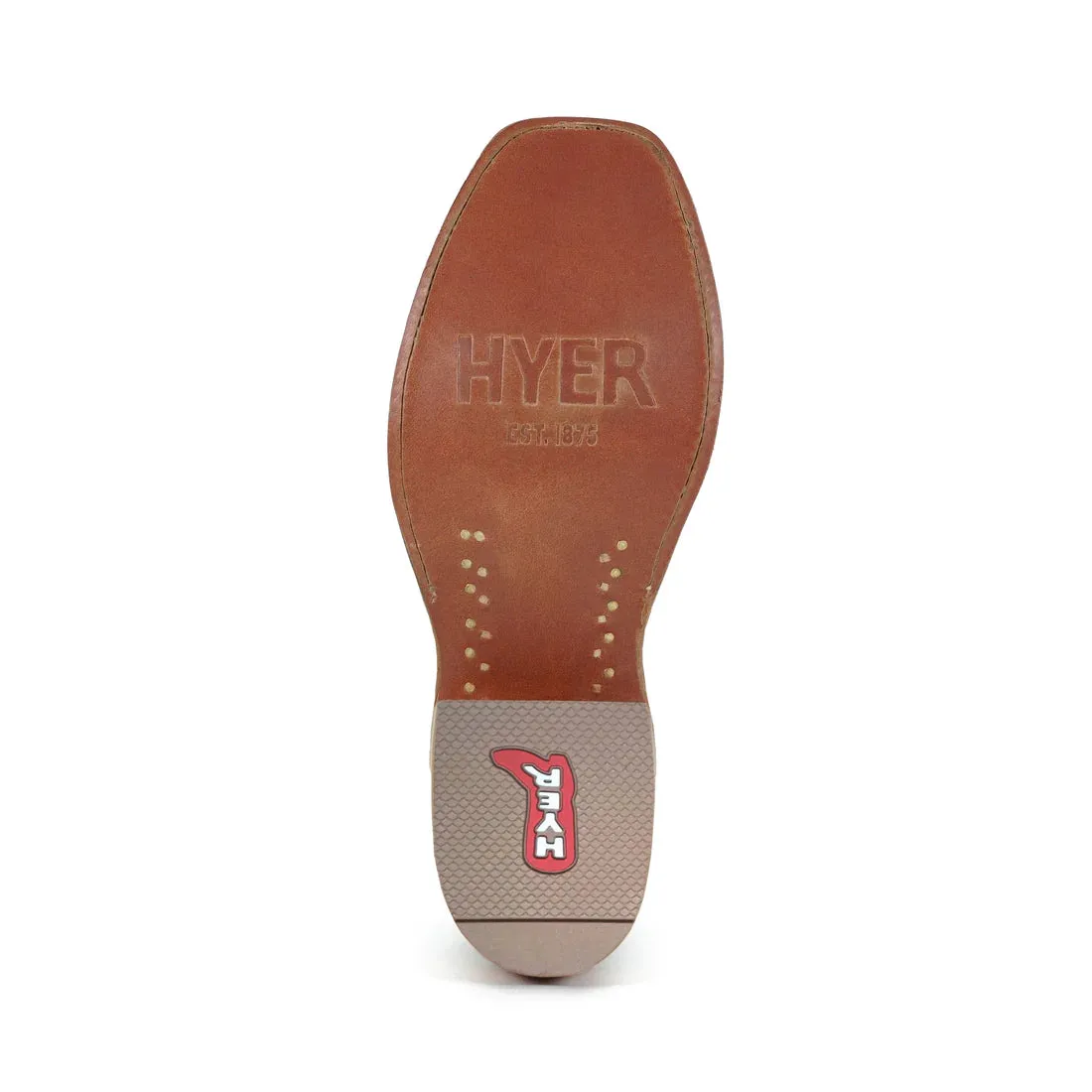 Men's HYER Sawyer Tan Oiled Shrunken Shoulder with 13" HYER Red Vintage Goat Tops - HM11007
