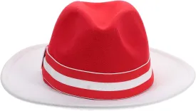 Men's Wide Brim Fedora British Classic Jazz Hat Christmas Party Masked Hat