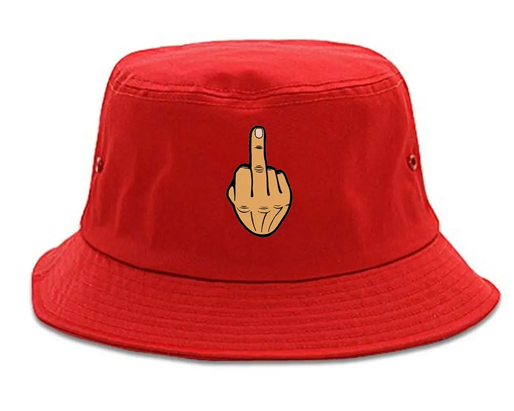 Middle Finger Funny Chest Mens Bucket Hat