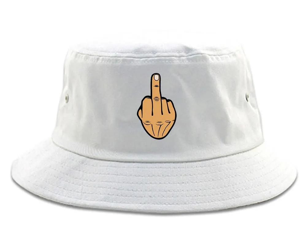 Middle Finger Funny Chest Mens Bucket Hat